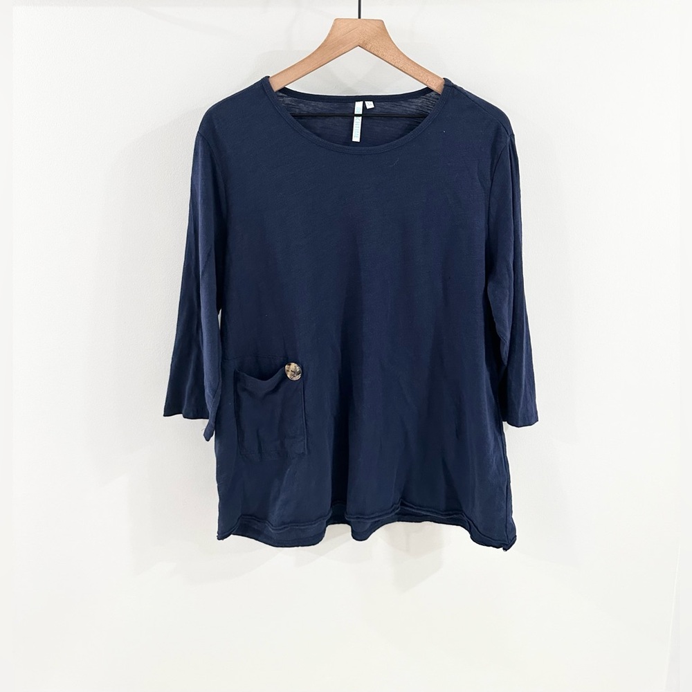 Beachtime Button Pocket Tunic Navy Size XL